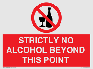 STRICTLY NO ALCOHOL BEYOND THIS POINT